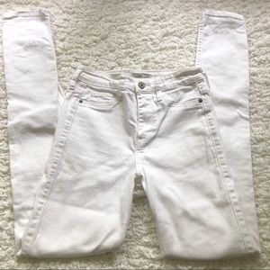 Abercrombie High Rise White Jeans